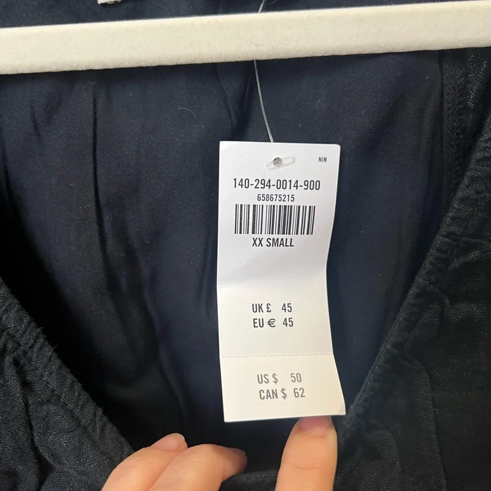 Abercrombie & Fitch Short-Sleeve Linen-Blend Babydoll Top - Picture 5 of 5